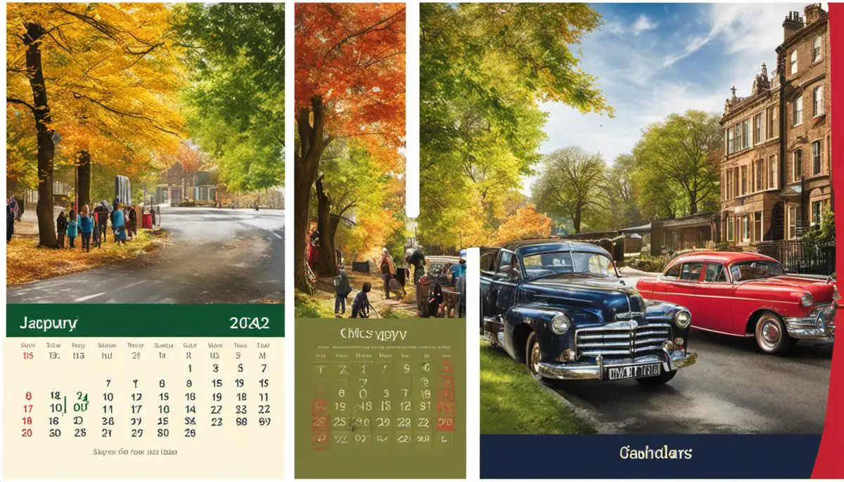 Image depicting school holidays in the UK and US, showing two calendars side by side.